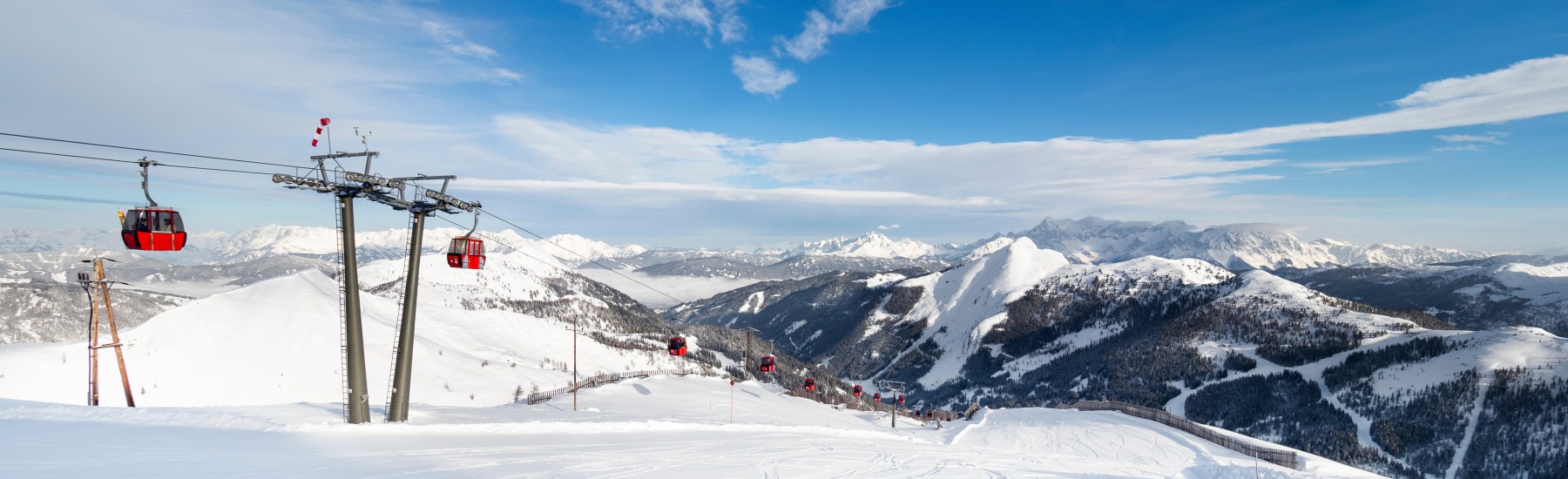 Zauchensee skilift en skipiste winter